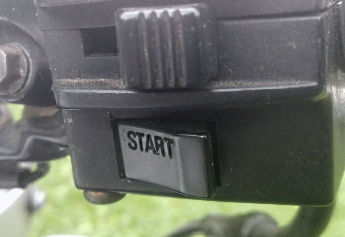 Start Button on A Mortorcycle